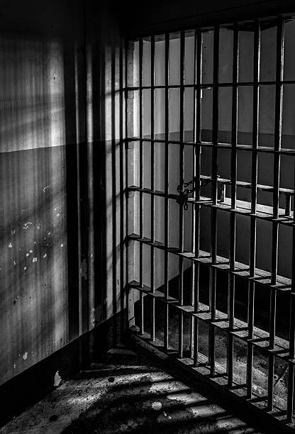 Prison Cell Bars stock photo