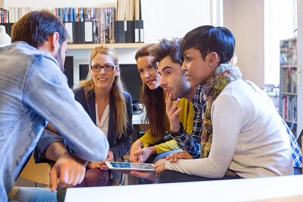 istock Group of creative professionals at a startup meeting 508012478
