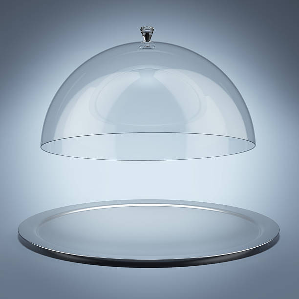 istock Silver tray with glass cover 508012767