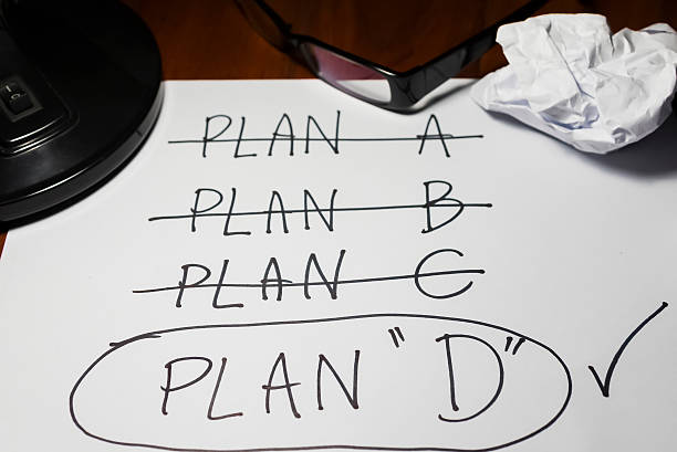 istock Four Plans ,concept for change of plan 508012824