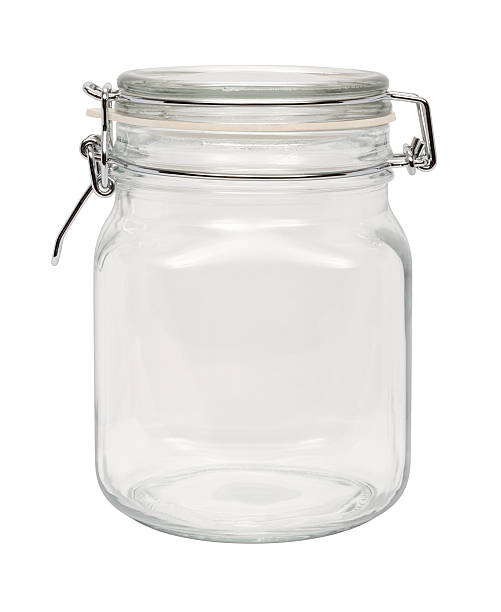 istock Empty Glass Canister with a Metal Clamp 508013066