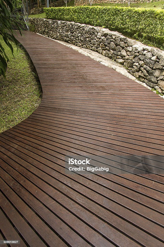 Wooden walkway Wooden walkway outdoor At The Edge Of Stock Photo