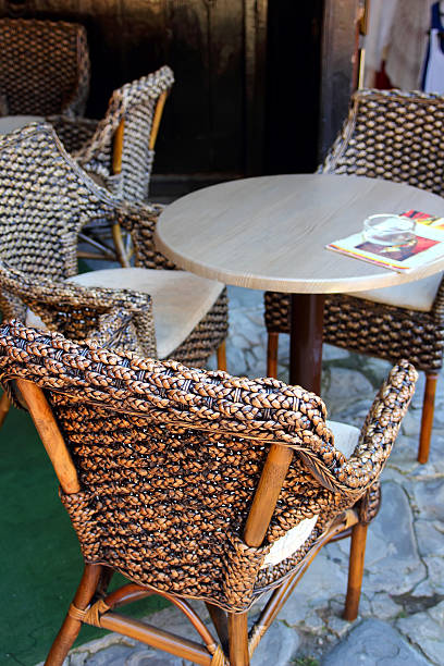 istock Wicker chairs and a table on the outdoor terrace. 508015267