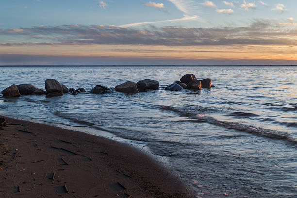 istock Beautiful summer sunset in the river. Evening HDR image 508025812