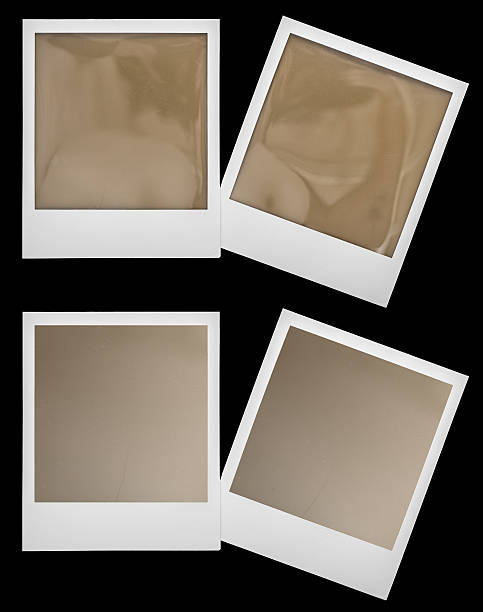 istock Retro polaroid photo frames isolaten on black 508025992
