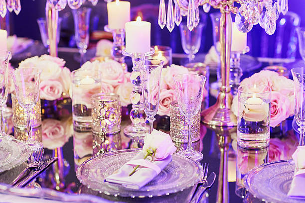 istock Elegant table set for an event party or wedding reception 508028070