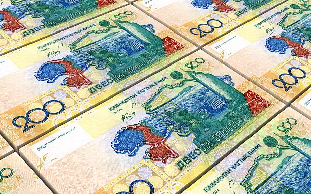 istock Kazakhstan tenge bills stacks background 508032810