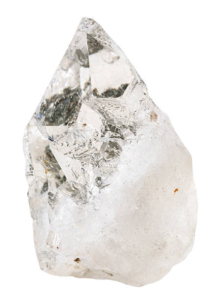 istock rock-crystal (clear quartz) mineral stone isolated 508033358
