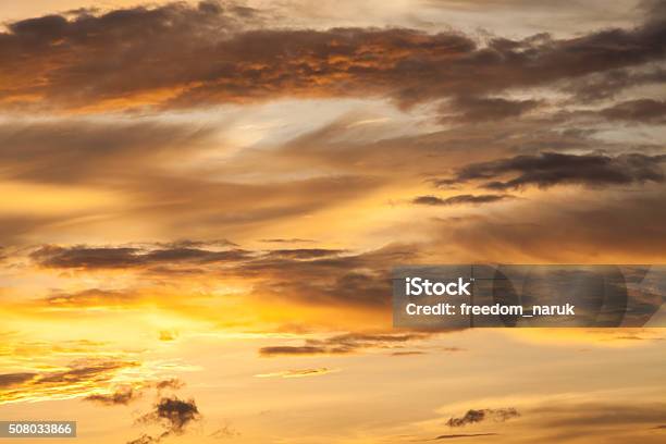 Colorful Dramatic Sky With Cloud At Sunset Stock Photo - Download Image Now - Backgrounds, Blue, Dawn