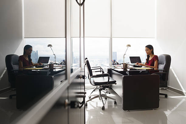 istock Secretary writes email message on tablet pc at office desk 508035454