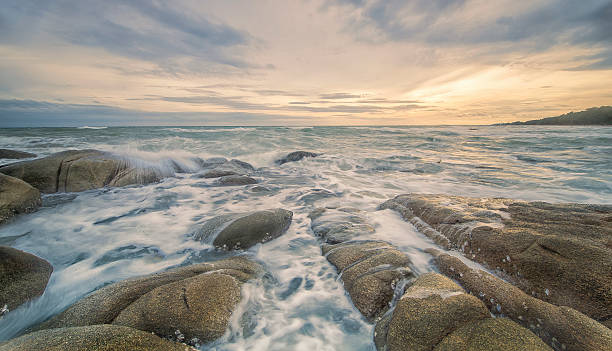 istock Seascape during sunset. Beautiful natural seascape 508035570