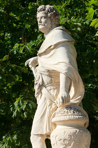 sculpture of Annibal or Hannibal (original 1704, copy cast 1872) by Sebastien Slodtz (1655-1726) at the Jardin des Tuileries in Paris; Paris
