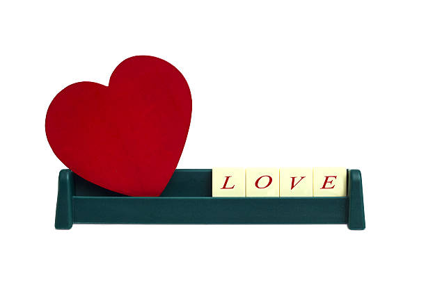 istock Red heart shape with plastic letter love isolated 508037608