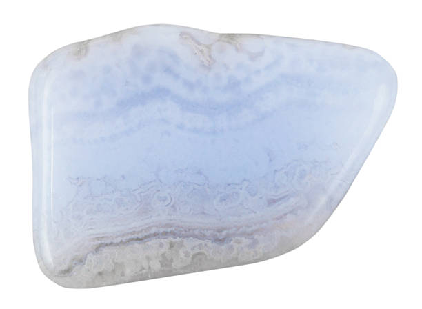 pebble from blue lace agate natural mineral gem