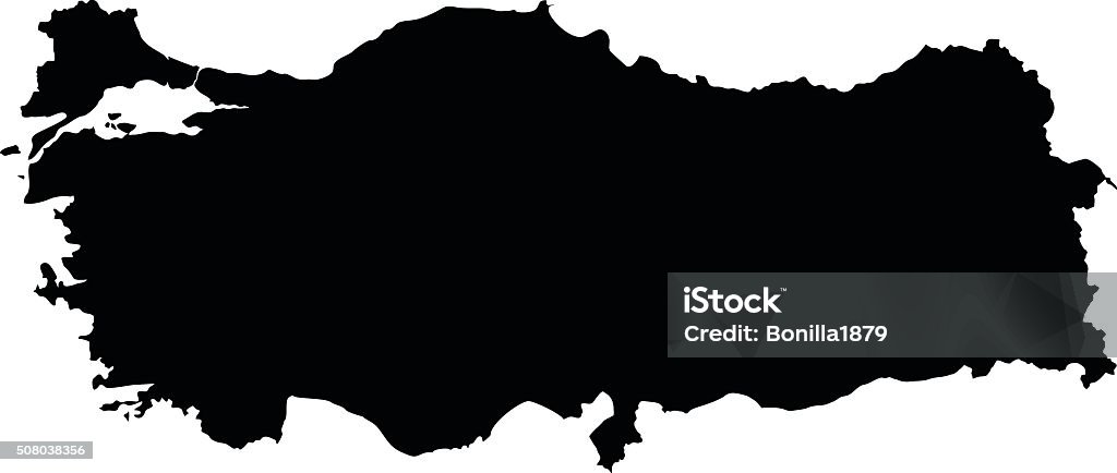 Turquie la carte sur fond blanc VECTEUR - clipart vectoriel de Carte libre de droits