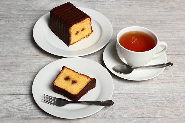 istock Chocolate glazed loaf cake with strawberry jam 508044801