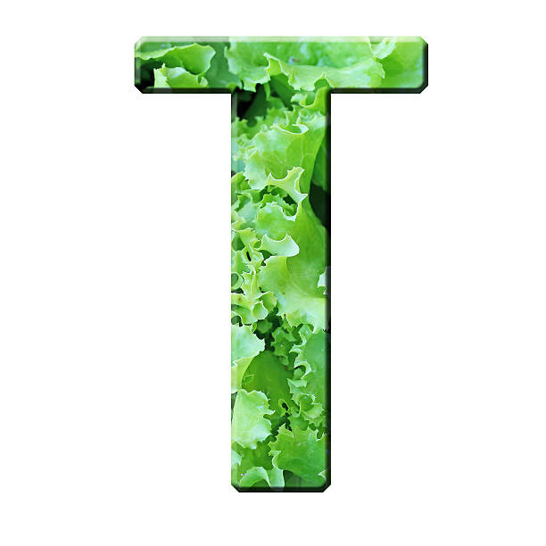 istock Alphabet in vegetables texture on white background 508045951