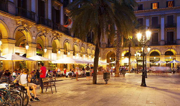 istock night view of Placa Reial with restaurants 508047207