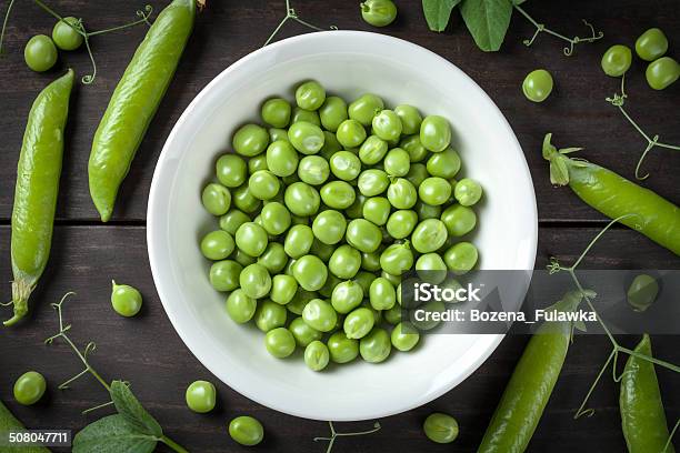 Peas Stock Photo - Download Image Now - Directly Above, Green Pea, Above
