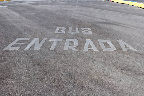 istock Bus lane road marking 508052551