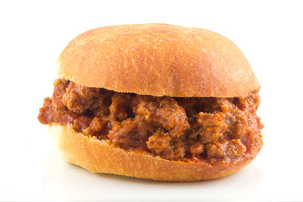 Sloppy Joe Hearty homemade sloppy joe recipe, messy but delicious sloppy joes stock pictures, royalty-free photos & images