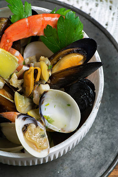 istock Seafood in bowl. From above 508053804