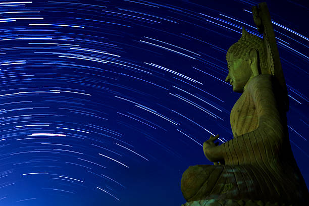 istock beautiful star trails in the night .3 508057882