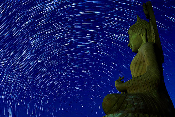 istock beautiful star trails in the night .4 508057926