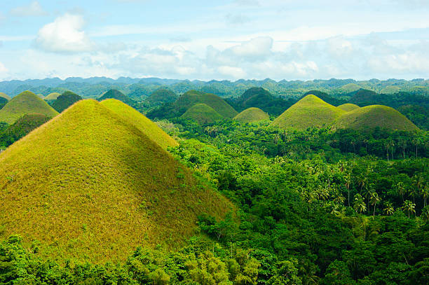 chocolate Hills Chocolate Hills on the island of Bohol, Philippines chocolate hills photos stock pictures, royalty-free photos & images