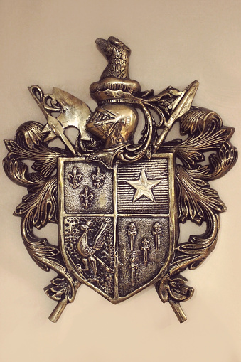 Generic coat of arms shield decoration.