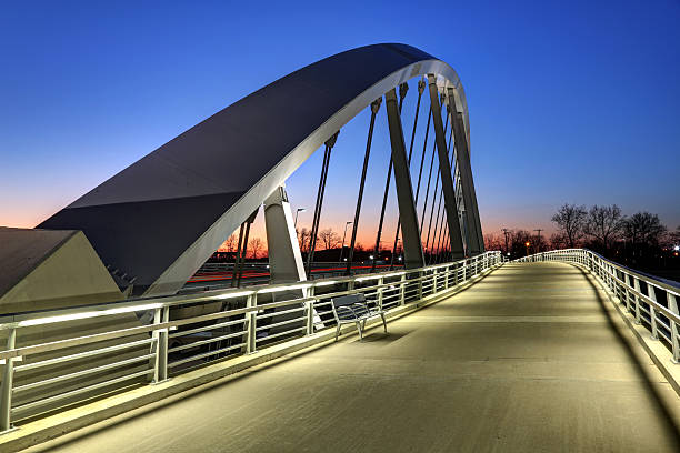 후 일몰 슛 메인 스트리트교 columbus, ohio - bicentennial 뉴스 사진 이미지