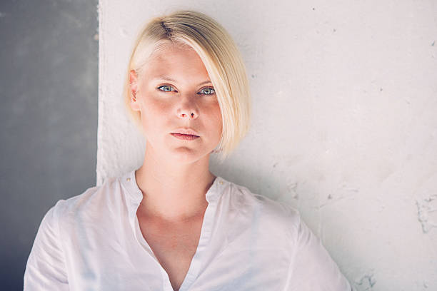 istock Young Caucasian Woman Against Wall, Copy Space 508067712