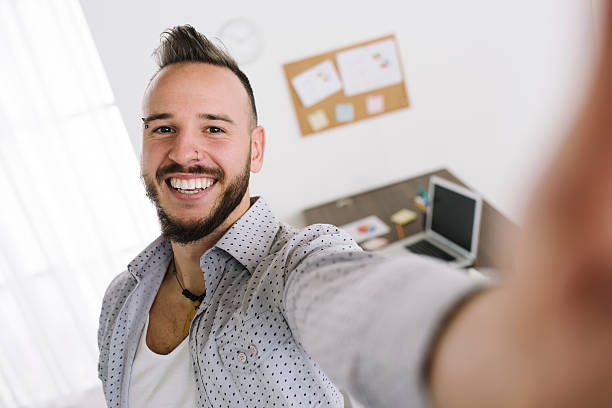 istock Selfie in his new office 508068234