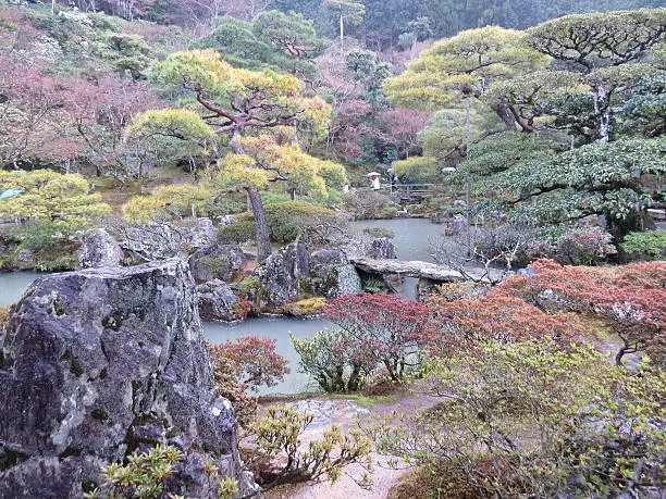 silver pavilion gardens, Kyoto, japan