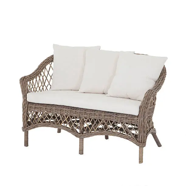 Garden sofa with clipping path for easy removing of the shadow