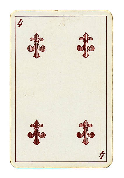 istock ancient playing card with number four and line 508071747