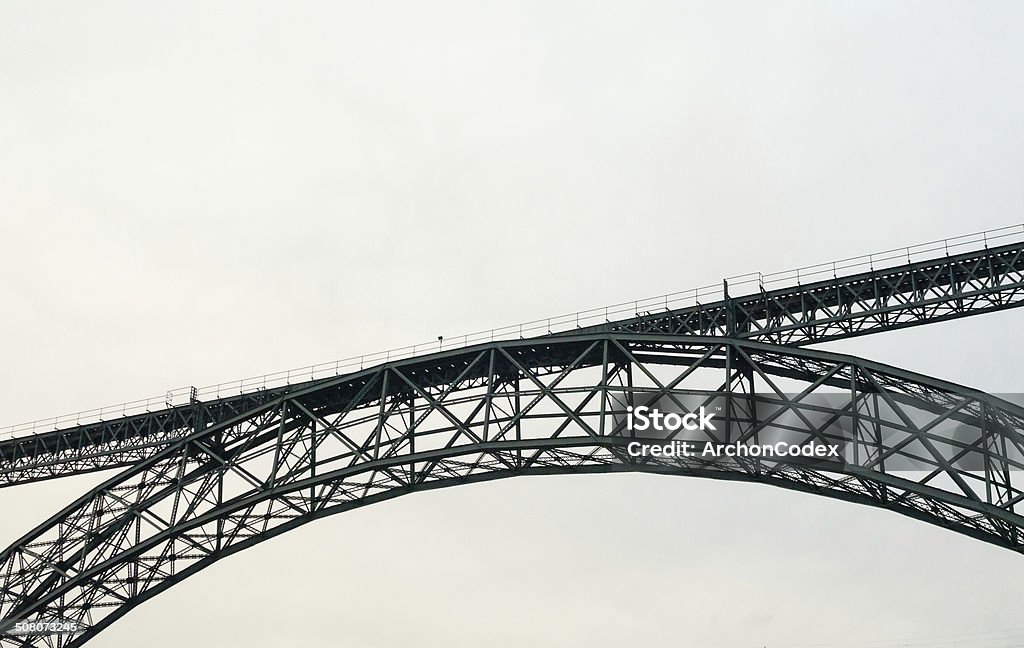 Middle of gray railway arch bridge Middle portion of grey railway arch bridge. Arch - Architectural Feature Stock Photo