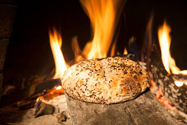istock Bread made in th wood stove 508073663