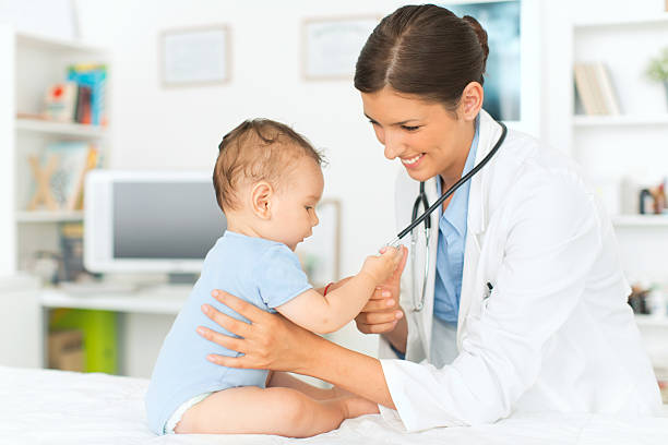 istock Cute baby boy at doctor's office. 508073897