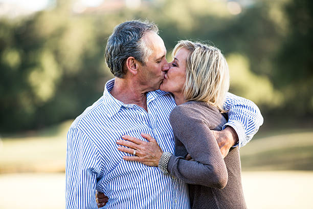 istock Happy mature couple kissing 508074721