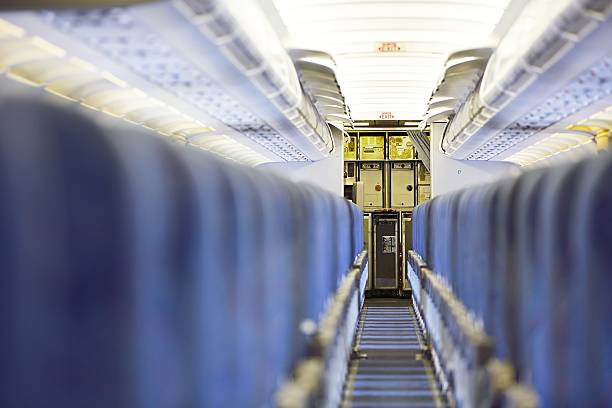 Kitchen of the airplane Containers with food in kitchen of the airplane airplane food stock pictures, royalty-free photos & images