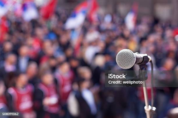 Protest Public Demonstration Stock Photo - Download Image Now - Political Rally, Election, Politics