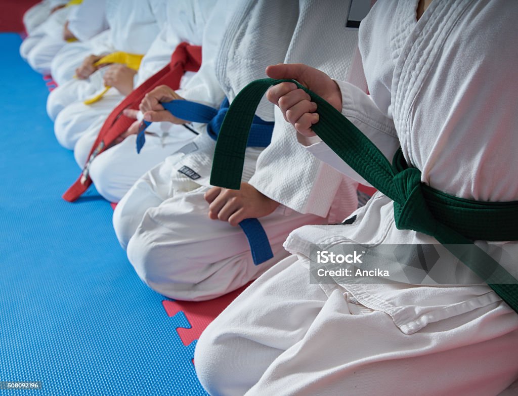 sport karate kids karate kids martial arts training Taekwondo Stock Photo