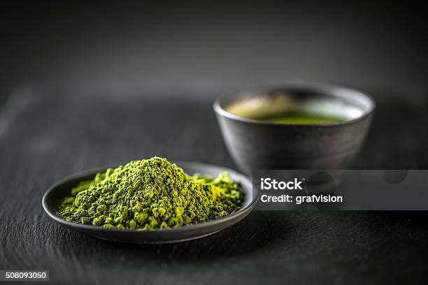 Matcha Powder Green Tea Stock Photo - Download Image Now - Matcha Tea, Ground - Culinary, Green Tea