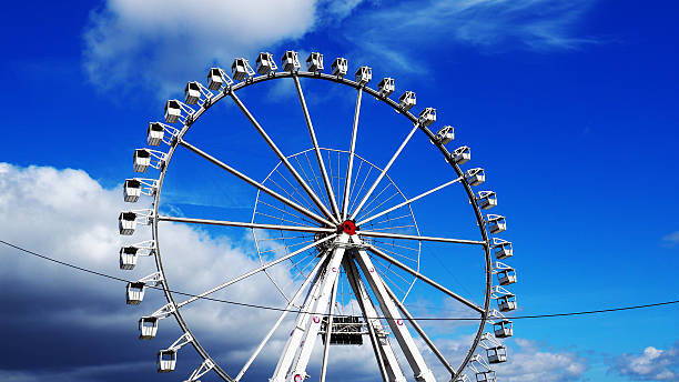 Ferris Wheel Ferris wheel at the hamburg vanity fair called Hamburger Dom gyration stock pictures, royalty-free photos & images