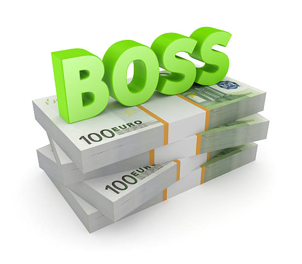 istock Word BOSS on a stack of euro. 508094771