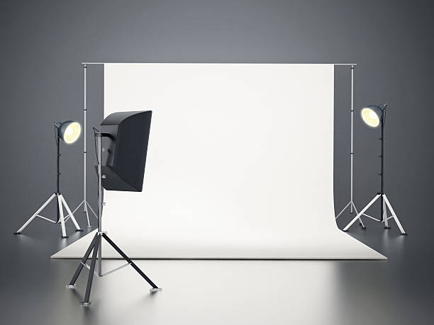 Photographic studio Photographic studio with lighting equipment. spot lit photos stock pictures, royalty-free photos & images