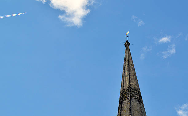 istock Cathedral Spire and Aeroplane 508095139