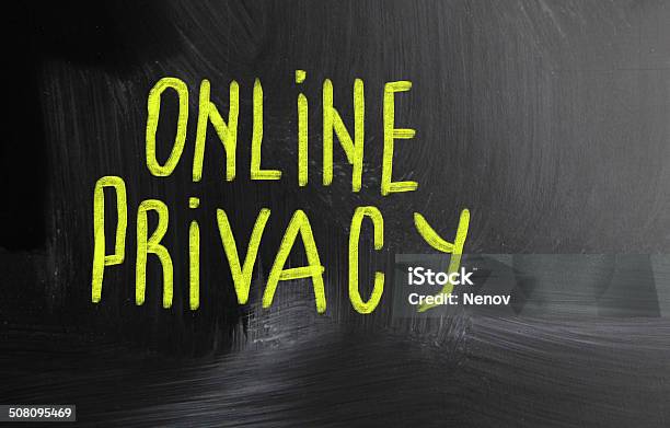 Privacy Handwritten With Chalk On A Blackboard Stock Photo - Download Image Now - Confidential - Single Word, Data, Encryption