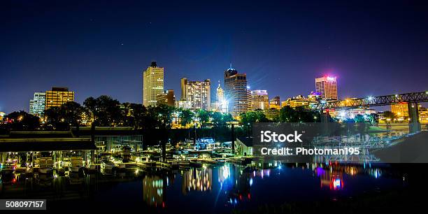 City Skyline Stock Photo - Download Image Now - Memphis - Tennessee, Tennessee, Night